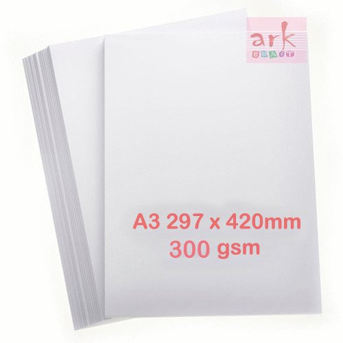 100 Sheets Thick White Card A3 300gsm EDIXION (1)