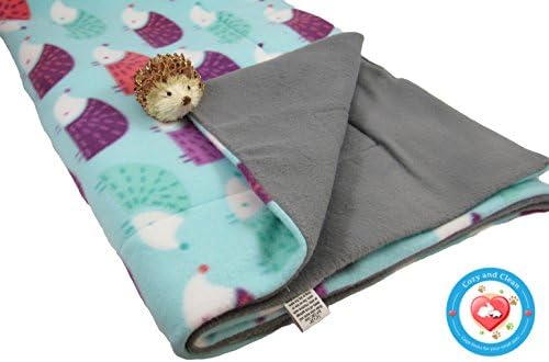 Fleece Cage Liner, Absorbent Liner, 2x3 Grid C&amp;C Size, Cozy and Clean | Washable and Reusable | Perfect for Guinea Pigs, Rabbits, and More! | 28 x 42 inches, Multicolor Hedgehog