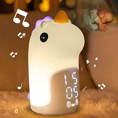 Kids Alarm Clock,Cute Unicorn Alarm Clock for Kids,Bedside Clock with Night Lights for Girls