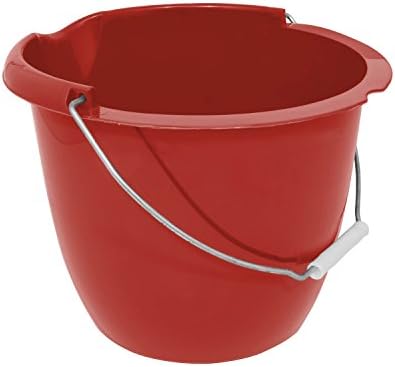 Bentley Industrial BUCKET.06/W Bucket with Metal Handle, 10 L Capacity, Red