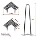 16 Inch Hairpin Legs 1/2 Inch Thick Heave Duty - RAW Steel - Leg Protectors, Screws - Set of 4 - Metal Legs - Coffee Table Legs – Desk Legs - Furniture Legs - Mid Century Modern by Homeland Hardware