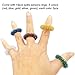 FRIMOONY Spiky Sensory Rings for Fingers Massage, Stress Relief, 15 Pieces, 5 Colors
