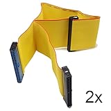 SIENOC IDE ATA 40 Pin 80 wire PATA/EIDE/IDE Hard Drive DVD Ribbon Cable(pack of 2)