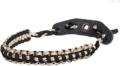 550 Paracord Bow Wrist Sling Archery Adjustable Bow Strap Leather Yoke with Metal Grommet for Hunting Target Shooter