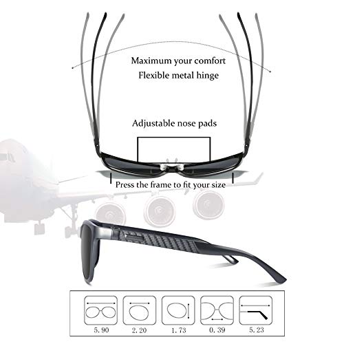 Bircen Mens Polarized Sunglasses UV Protection Fishing Driving Sunglasses for Men Women - Thumbnail 5
