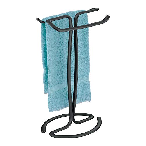 iDesign 55637 Axis Metal FreeStanding Hand Towel Drying Rack for