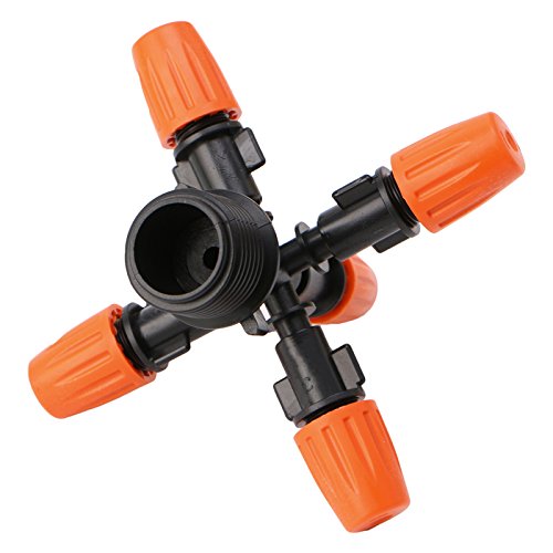 Shoresu 5-Eye Atomizing Nozzle Outdoor Patio Home Misting Cooling System Micro Spray Heads Garden Lawn Irrigation - (2 Pieces/Pack) - Thumbnail 6