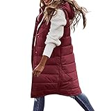 Long Puffer Vest for Women Lightweight Sleeveless