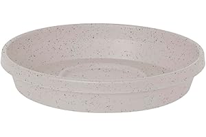 Bloem Terra Resin Saucer Tray: 15" Bottom Width - Vanilla Bean - Matte, Durable, Ribbed Bottom, Indoor and Outdoor, Fits 20" Terra Pots