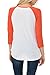 Shamaim Womens Crew Neck 3/4 Raglan Sleeve Long T-Shirt Tunic Top