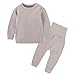 2pcs Set 3M-8T Kids Boys Girls Cotton Long Thermal Underwear Pajama Set