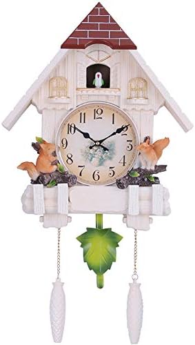 WTOKL Wall Clock Cuckoo Cuckoo Clock Punctuality Modern Minimalist Quiet Living Room Bedroom Kitchen Home Decor,C