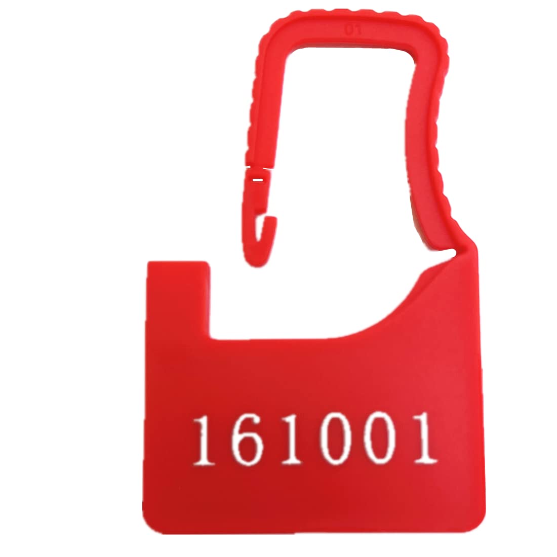 Numbered Security Plastic Padlock Seals Small Red 100 pcs per Bag — image 1