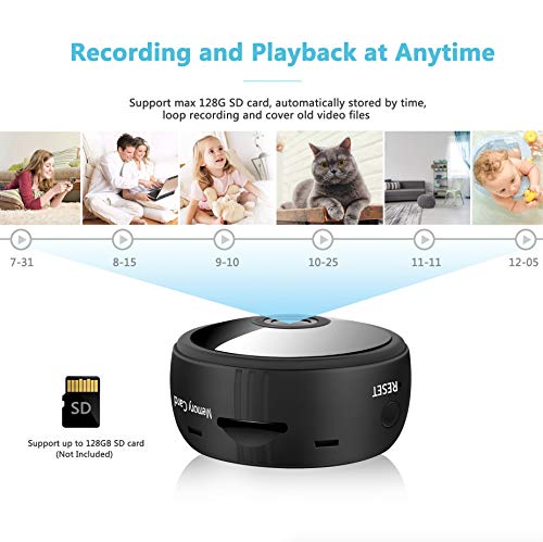 CreateGreat Mini Spy Camera Wireless Hidden Camera HD 1080P WiFi Camera Portable Home Security Cameras Nanny Cam Small Indoor Video Recorder Motion Activated Night Vision - Thumbnail 4