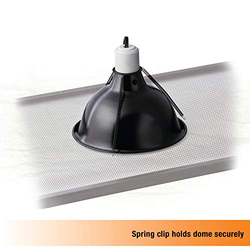 Zilla Pet Reptile Premium Heat Lamp Reflector Dome Fixture, 8.5 Inches