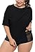 Anwell Womens Plus Size Short Sleeve Rash Guard Top Loose Fit Surfing Swim Shirt