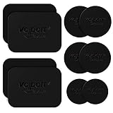 Metal Plate for Phone Magnet, 10 Pack Volport MagicPlate with 3M Adhesive Replacement for Magnetic Phone Car Mount Holder & Cradle & Stand (Vent/CD/Windshield/Dashboard) - Rectangle and Round