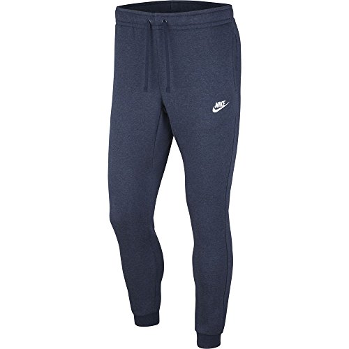 NIKE Mens Jogger Club Fleece Sweatpants Obsidian Heather/White 804408-473 Size X-Large