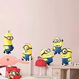 Techmac Minions Wall Stickers, Peel and Stick, Cute Cartoon Wall Stickers (Minions-1)
