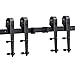 Yaheetech 16ft Double Door Sliding Barn Door Hardware Double Track Kit System(Black) (Arrow Shape Hangers) (2 x 8 foot Rail)