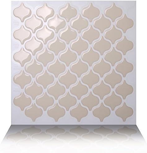 Tic Tac Tiles 5-Sheet Peel and Stick Self Adhesive Removable Stick On Kitchen Backsplash ...