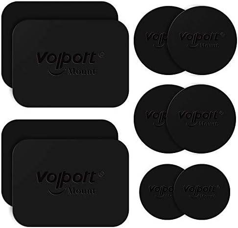 Metal Plate for Phone Magnet, 10 Pack Volport MagicPlate with 3M Adhesive Replacement for Magnetic Phone Car Mount Holder & Cradle & Stand ( Vent / CD / Windshield / Dashboard ) – Rectangle and Round Metal Plate for Phone Magnet, 10 Pack Volport MagicPlate with 3M Adhesive Replacement for Magnetic Phone Car Mount Holder & Cradle & Stand ( Vent / CD / Windshield / Dashboard ) – Rectangle and Round