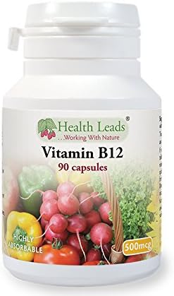Vitamin B12 Methylcobalamin 500mcg 90 Capsules, 90 count (Pack of 1)