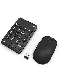 Teclado numérico y ratón combinado, Jelly Peb 2.4G inalámbrico multifunción 18 teclas redondas USB Number Pad y ratón 10 teclas para ordenador portátil Desktop Notebook N042   Solo un puerto USB