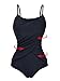 Zando Color Splicing One Piece Swimsuit Plus Size Bathing Suits Frilly Vintage Tummy Control Swimwear for Women Girls