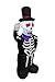 BZB Goods 4 Foot Halloween Inflatable LED Lighted Skull Skeleton with Hat LED Lights Decor Outdoor Indoor Holiday Decorations, Blow up Lighted Yard Decor, Lawn Inflatables Home Family Outside