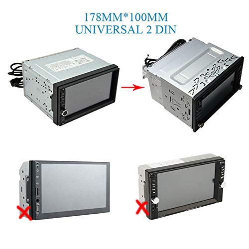 HsgbvictS Car DVD Player Frame Other Vehicle Parts Storage Rack 2Din Universal Car Stereo Radio DVD Player Mounting Frame Install Bezel Panel - Thumbnail 4