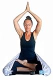 Padma Seat - Best Yoga Seat Strap, Meditation Seat Stool Cushion Belt, Support for Effortless Sitting & Meditation in the Lotus Asana position (White, Small)