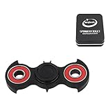 heytech Fidget Spinner Fidget Toy Bat Style EDC High Speed Ceramic Bearing ADHD Toy Autism Toy(Black Red)