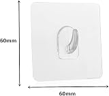 12x Reusable Nano Wall Hooks Adhesive Towel Hooks for Kitchen Bathroom Bedroom view 2