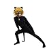 HuangWeida Cat Noir Costume Jumpsuits Set Cosplay Ladybug Marinette Costume for Boys Cosplay Kids Party Clothes (L)
