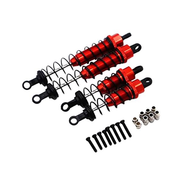 T TOOYFUL 4 Pack Einstellbare Öl 70mm 98mm Vorne und Hinten Metall Stoßdämpfer Dämpfer für Wltoys 1/12 RC Auto 12428…