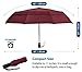 EEZ-Y Travel Umbrellas for Rain - Wind Resistant w/Open Close Button - Marsala