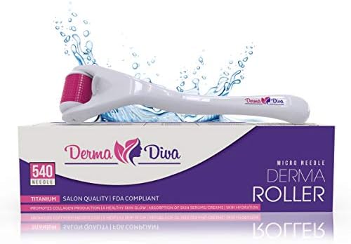 Derma Diva Micro Needle Roller For Face and Body - Present Ideas for Mothers - Cosmetic Facial Needling Kit - Dermarolling Microneedle Therapy - Skin Toning Device