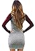 Kissky Women's Color Block Long Sleeve Bodycon Tshirt Dress, Burgundy, Small