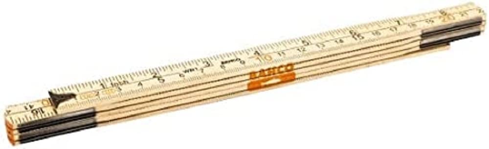 Bahco WR1 5-Section Metric & Imperial Wooden Folding Rule 1m