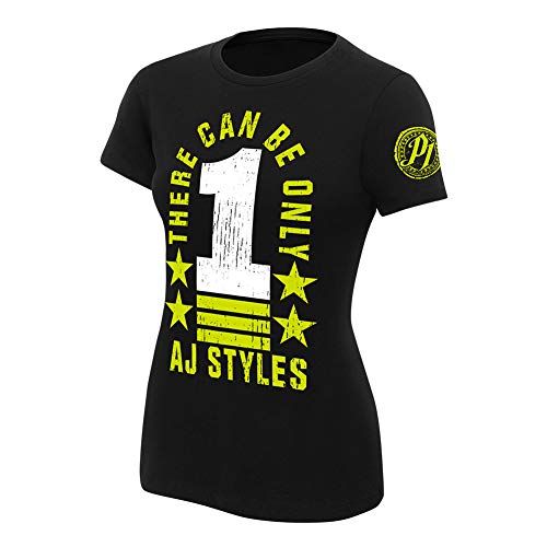 WWE AJ Styles There Can Be Only 1" Women's T-Shirt Black Small
