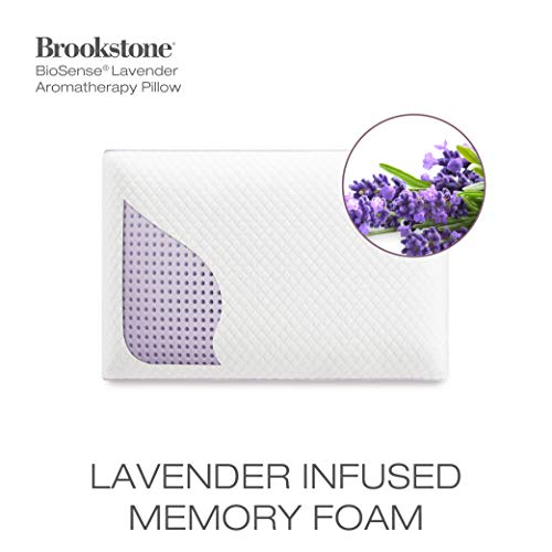 BROOKSTONE BioSense Lavender Infused Aromatherapy Scented Memory Foam