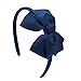 Shemay Fashion Solid Grosgrain Ribbon Hair Bows and Headbands for Toddlers Girls Kids
