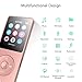 AGPTEK A02 MP3 Player with Bluetooth 5.3, 1.8 inch Screen Portable Music Player with Speaker, FM Radio, Voice Recorder, Supports Expanded Up to 128GB(Rose Gold, 8GB)