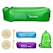 HlpiAMok TOMENGBEIAABBCC Dijkoo Toneeta Inflatable Lounger Air Sofa, Portable Waterproof Inflatable Air Couch Ultra Durable with Side Pocket - for Travel, Hiking, Beach and Yard (Green)
