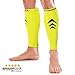 Rymora Calf Compression Sleeves for Men and Women (Calves Treatment for Shin Splints, Running, Etc) (One Pair) (Fluorescent) (Large)