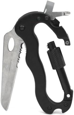 Winnerbeen Multi Tool Carabiners with Knife+Screwdriver+Bottle Opener for Mountain Climbin