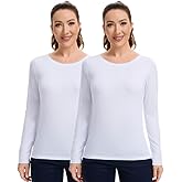 Kitmaz Women's Underscrub Shirt - Soft Breathable Long Sleeve Tee, 53% Cotton for All-Day Comfort​