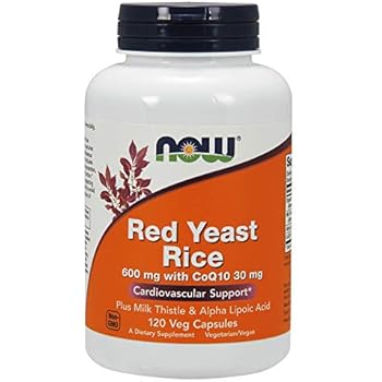 Now Red Yeast Rice 600mg with CoQ10 30mg,120 Veg Capsules