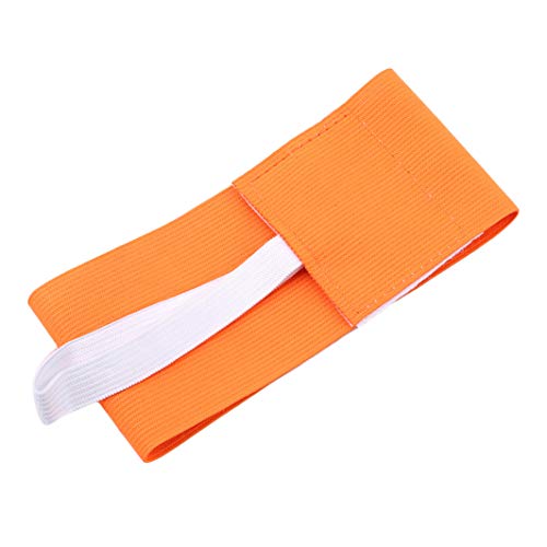 YouCY Football Captain Armband Arm Band Soccer Elastic Basketball Player Bands Soccer Captains Armband - Captain Arm Bands for Youth and Adult,Orange - Thumbnail 2